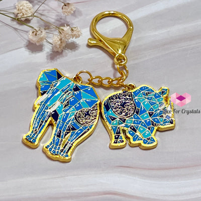 Royal Elephant & Cosmic Rhino Amulet (Anti Burglary) Fengshui 2023 Keychain