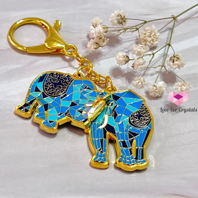 Royal Elephant & Cosmic Rhino Amulet (Anti Burglary) Fengshui 2023 Keychain