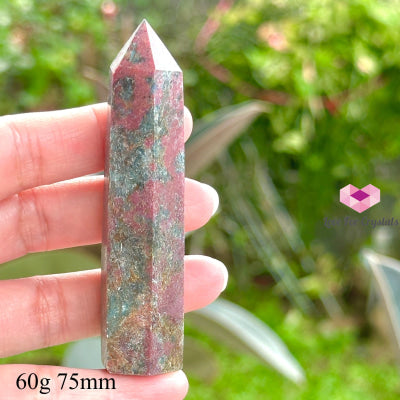 Ruby In Kyanite Tower Points 60G 75Mm Polished Crystals