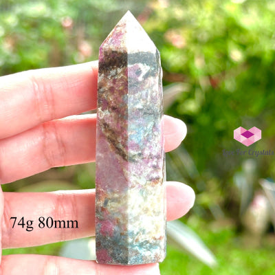 Ruby In Kyanite Tower Points 74G 80Mm Polished Crystals