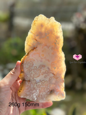 Sakura Agate Slab 260G 150Mm Polished Crystals