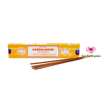 Sandalwood Satya Incense Sticks 15 Grams 1 Box Of 12 Sticks