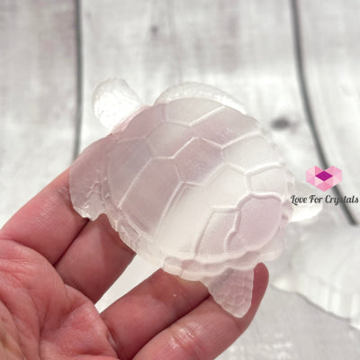 Selenite Carved Turtle 7Cm Crystals