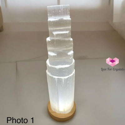 Selenite Lamp 14”