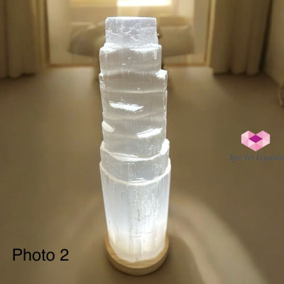 Selenite Lamp 14”