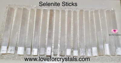 Selenite Sticks (Morocco) Pack Of 4 (24Cm X 2Cm)