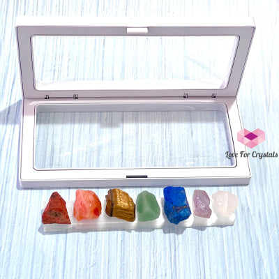 Selenite Wand Stick With 7 Chakra Raw Stones Gift Set Crystals