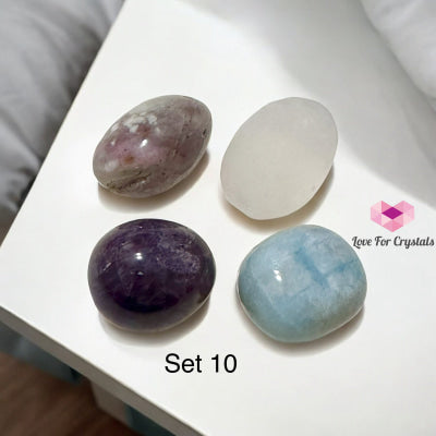 Sleep Well For The Modern World Crystal Set (Amethyst Aquamarine Pink Tourmaline Selenite) 10 Sets