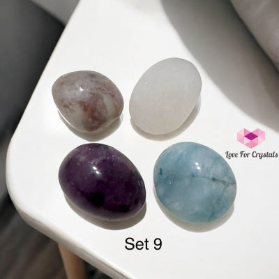 Sleep Well For The Modern World Crystal Set (Amethyst Aquamarine Pink Tourmaline Selenite) 9 Sets