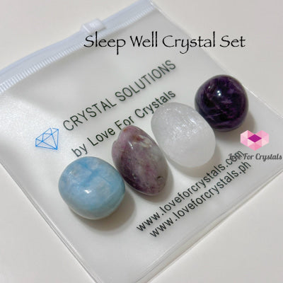 Sleep Well For The Modern World Crystal Set (Amethyst Aquamarine Pink Tourmaline Selenite) Sets