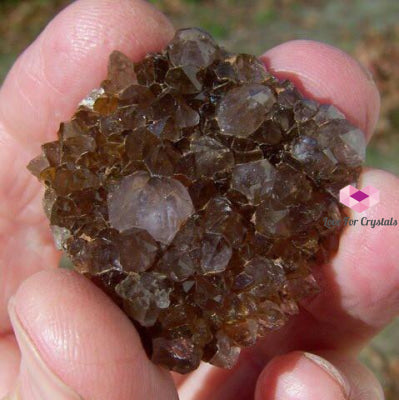 Smoky Quartz & Amethyst Druse (45X40Mm) #3 South Africa Raw Stones