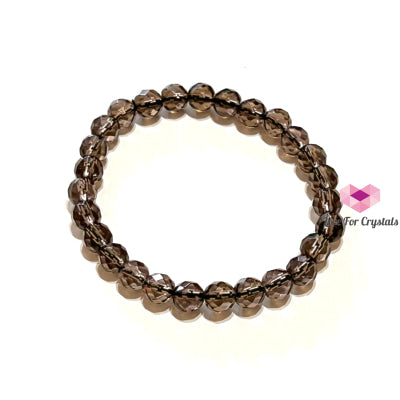 Smoky Quartz Gemstone Energy Bracelet (Grounding) 6Mm Faceted