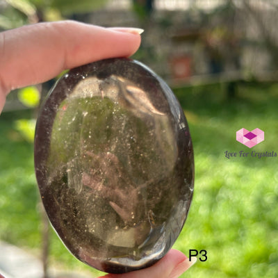 Smoky Quartz Palm Stone Aaa (Brazil) Photo 3 - 55Mm Crystal Polished