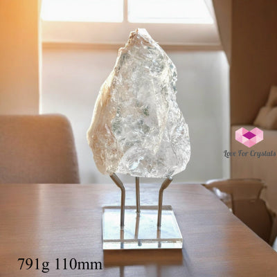 Smoky Quartz Raw With Acrylic Stand (Large) Brazil (Aaa Grade) 791G 110Mm Crystals