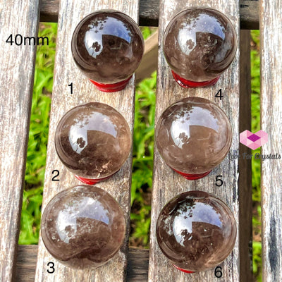 Smoky Quartz Sphere (Brazil) Per Piece P1 (40Mm) Crystal Spheres