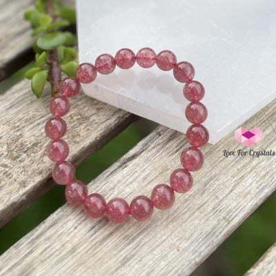 Strawberry Quartz Aaa Crystal Bracelet Bracelets & Bangles