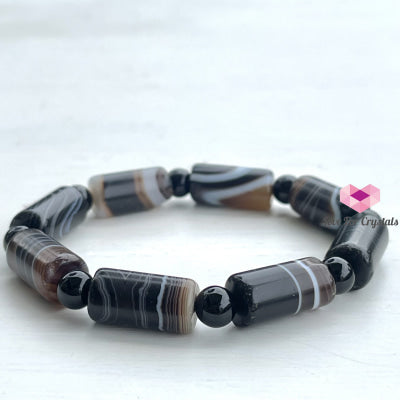 Tibetan Medicine Agate With Onyx Bracelet (Tibet) Crystal Bracelets