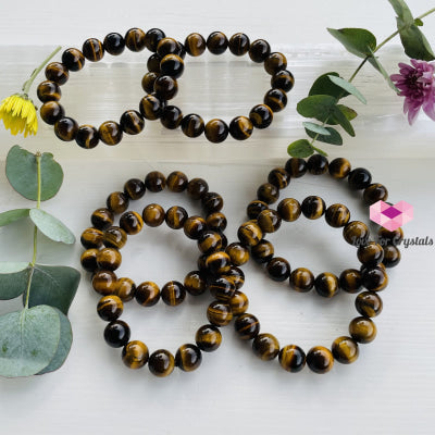 Tigers Eye 12Mm Bracelet Bracelets & Bangles