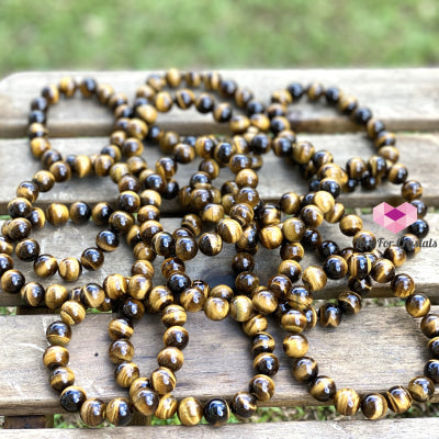 Tigers Eye 12Mm Bracelet Bracelets & Bangles