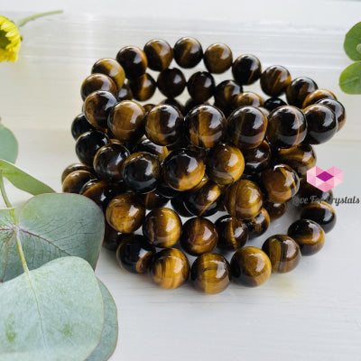 Tigers Eye 12Mm Bracelet Bracelets & Bangles