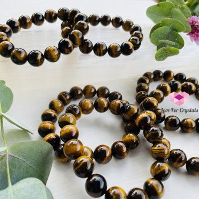 Tigers Eye 12Mm Bracelet Bracelets & Bangles