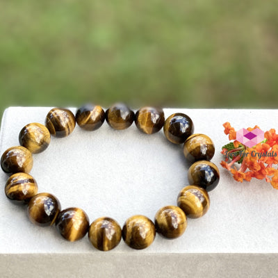 Tigers Eye 12Mm Bracelet Size 6.5 Bracelets & Bangles