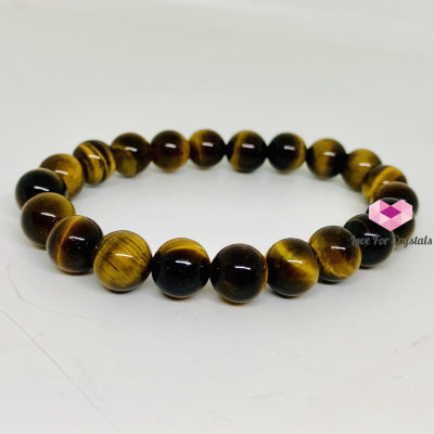 Tigers Eye Gemstone Energy Bracelet (Confidence) 8Mm