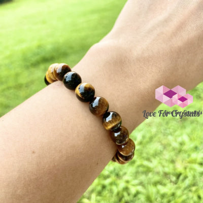 Tigers Eye Gemstone Energy Bracelet (Confidence) 8Mm