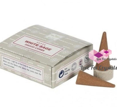 White Sage Dhoop Cones Satya (Pack Of 12) Incense