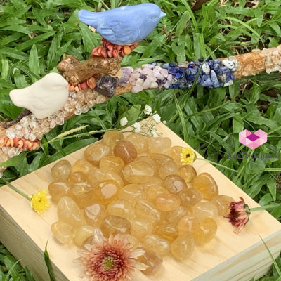 Yellow Fluorite Tumbled (Argentina) Stones